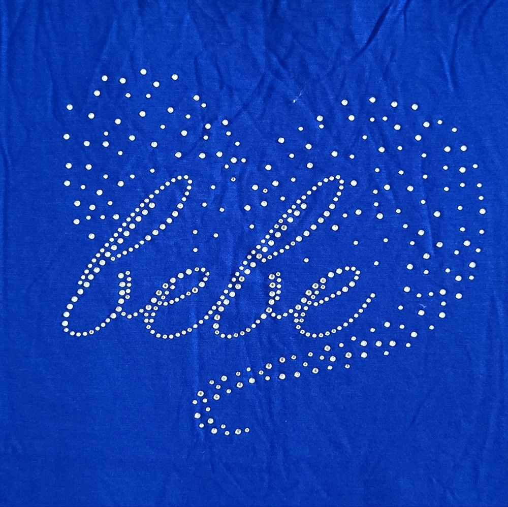 bebe Lopsided Rhinestone💎 Heart❤️ Top - NWT - Picture 3 of 14